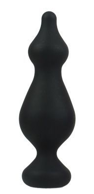 Анальний затор Adrien Lastic Amuse Big Black (L) з двома переходами, макс. діаметр 4,4см