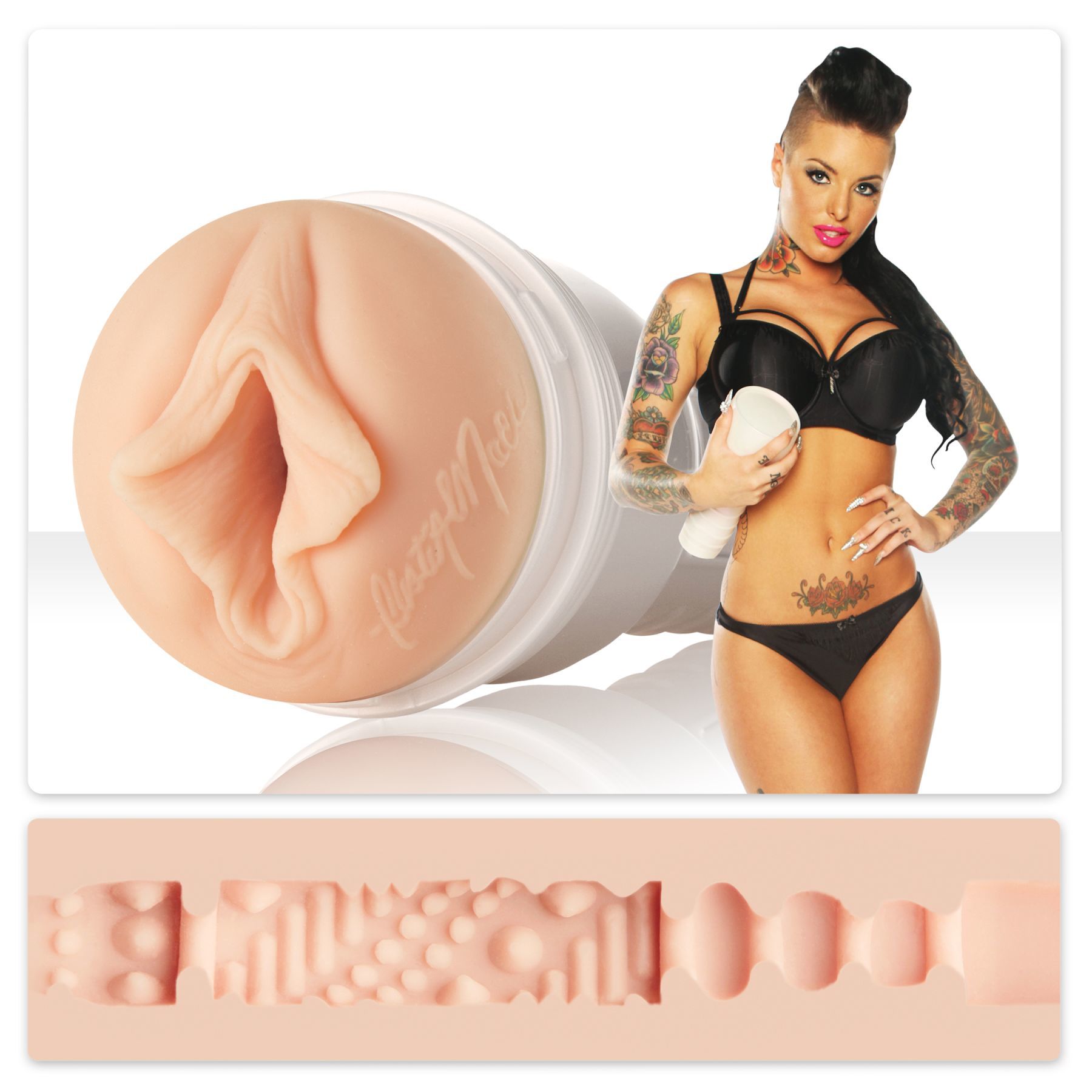 Мастурбатор Fleshlight Girls: Christy Mack - Attack, зі зліпками вагіни, дуже ніжний