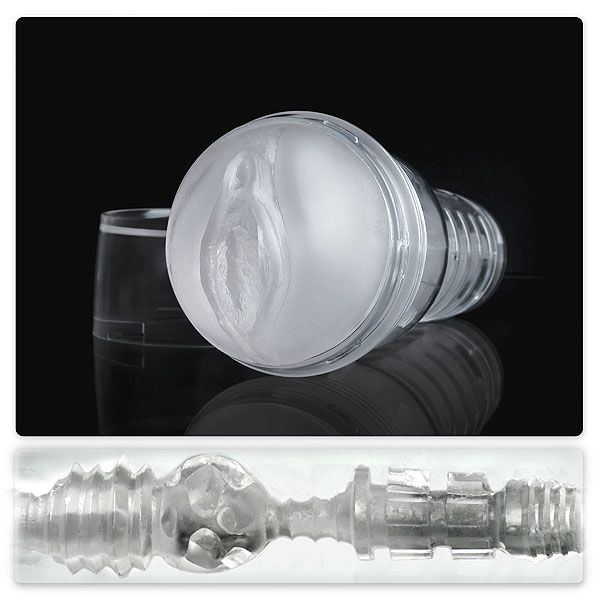 Мастурбатор вагіна Fleshlight Ice Lady Crystal, напівпрозорий матеріал та корпус