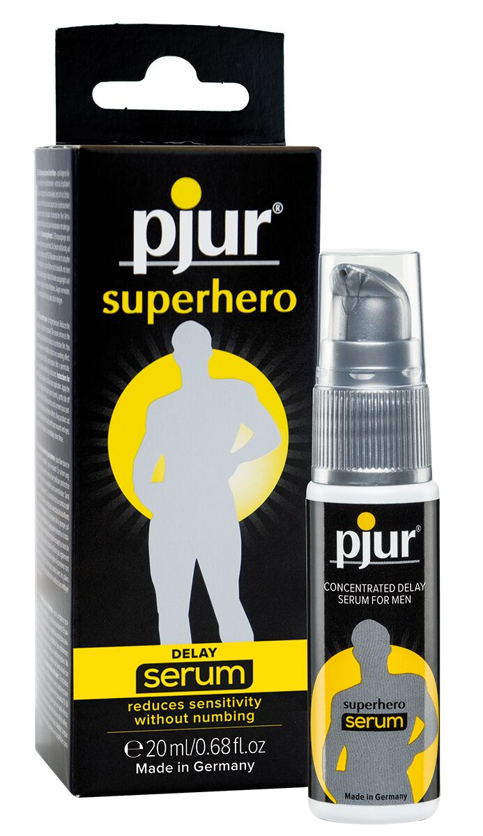 Пролонгуючий гель pjur Superhero Serum 20 мл, створює невидиму плівку, що знижує чутливість.