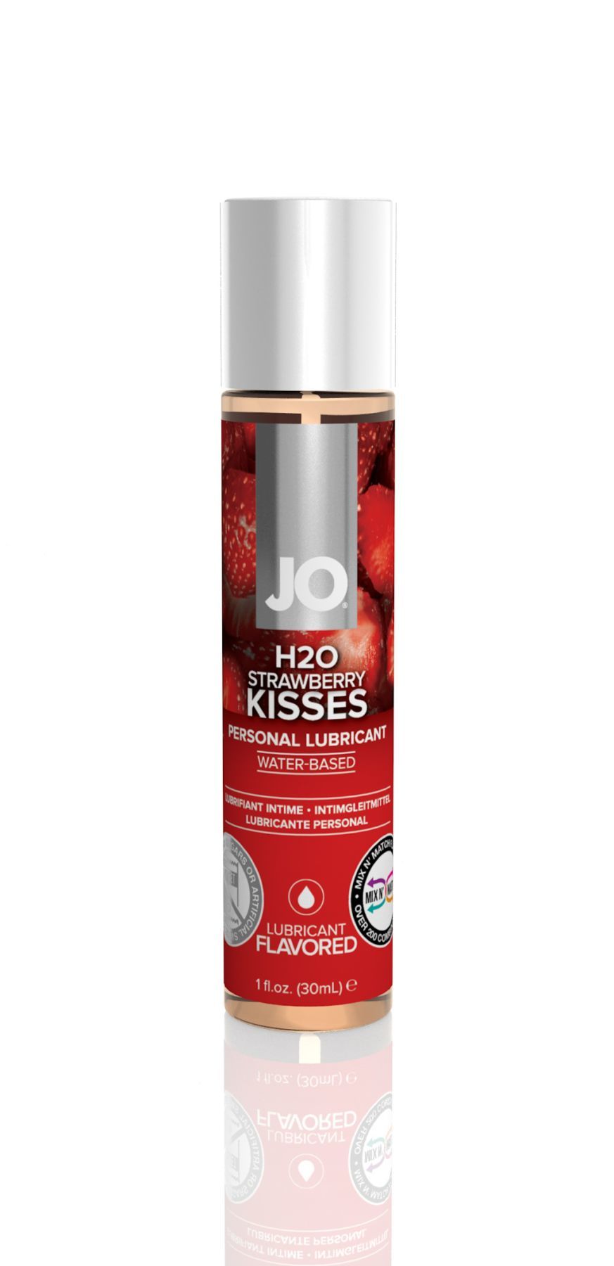 Мастило на водній основі System JO H2O - Strawberry Kiss (30 мл) без цукру, рослинний гліцерин