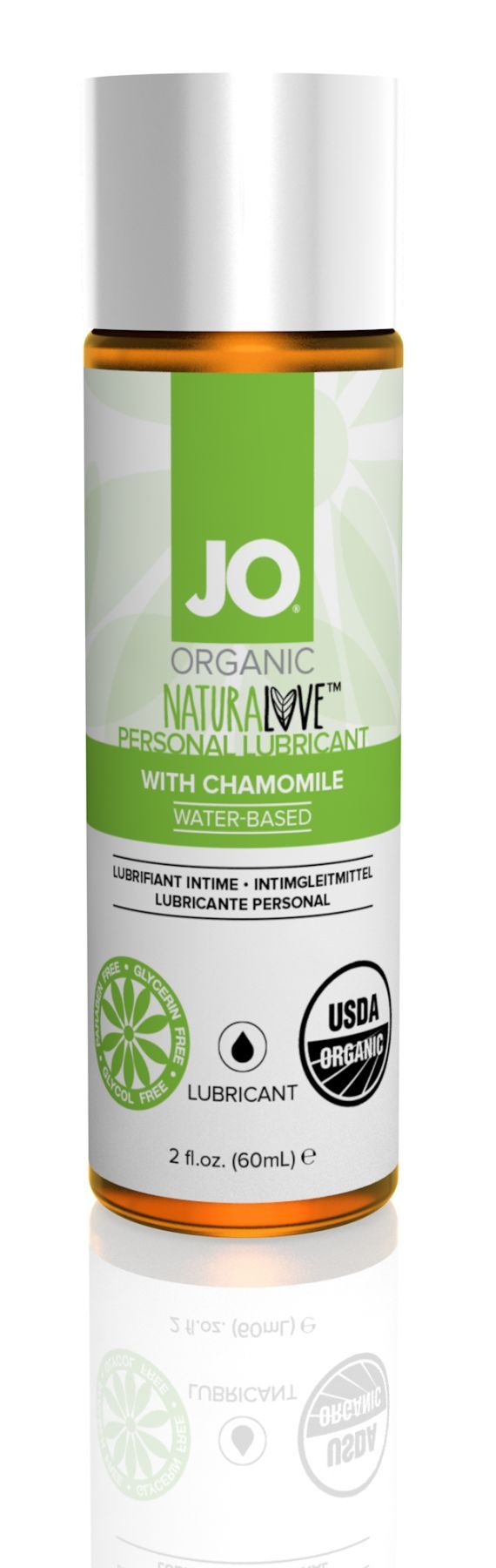 Мастило на водній основі System JO NATURALOVE - ORGANIC (60 мл) з екстрактом листя агави та ромашки