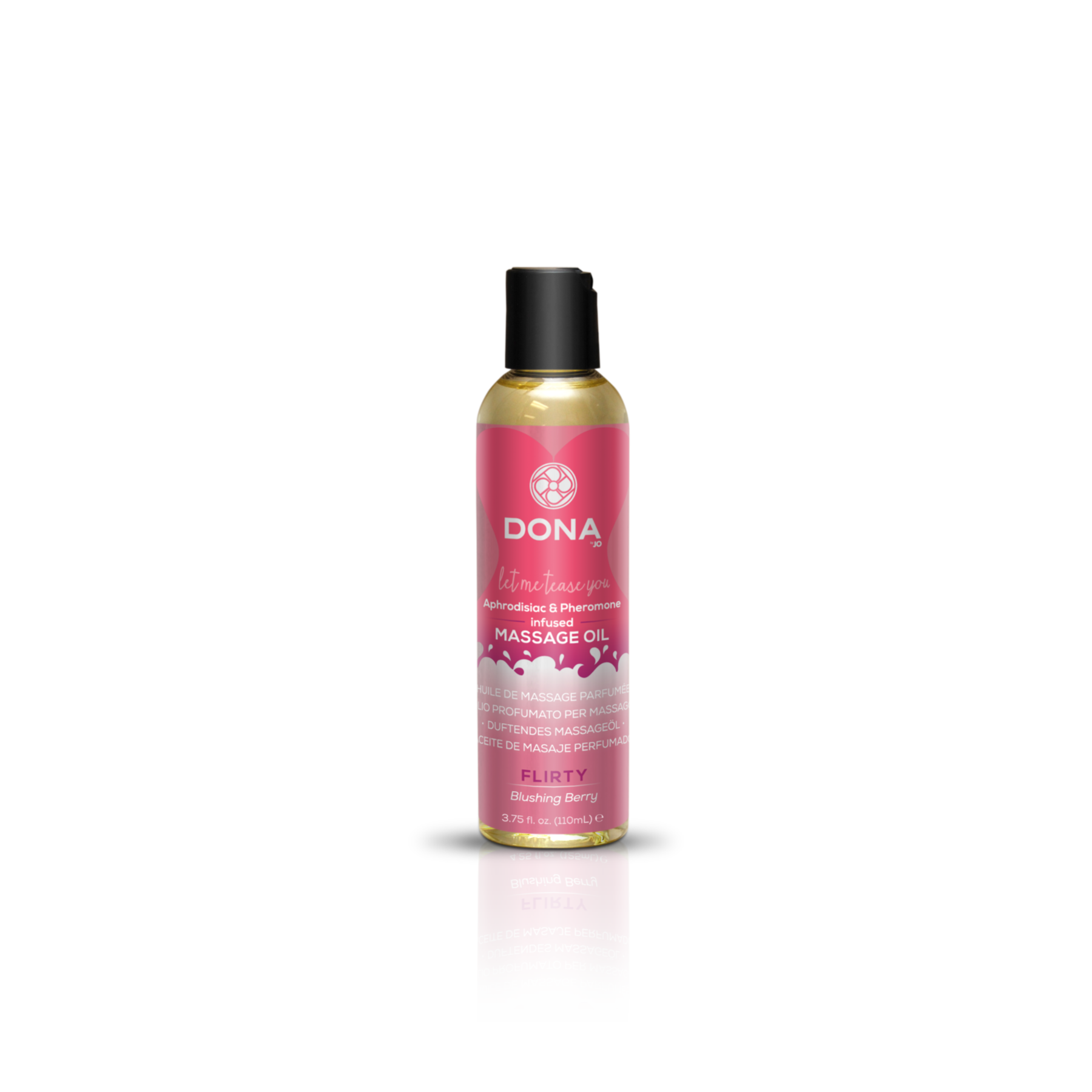 Масажна олія DONA Massage Oil FLIRTY - BLUSHING BERRY (110 мл) з феромонами та афродизіаками