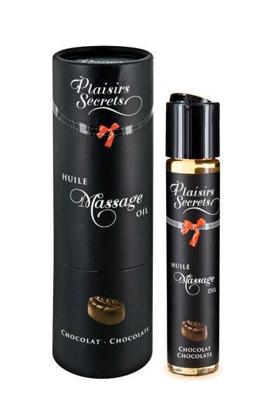 Масажна олія Plaisirs Secrets Chocolate (59 мл) з афродизіаками, їстівна, подарункова упаковка