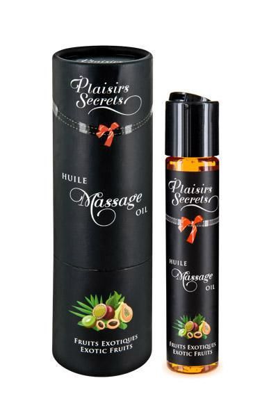 Масажна олія Plaisirs Secrets Exotic Fruits (59мл) з афродизіаками їстівна, подарункова упаковка