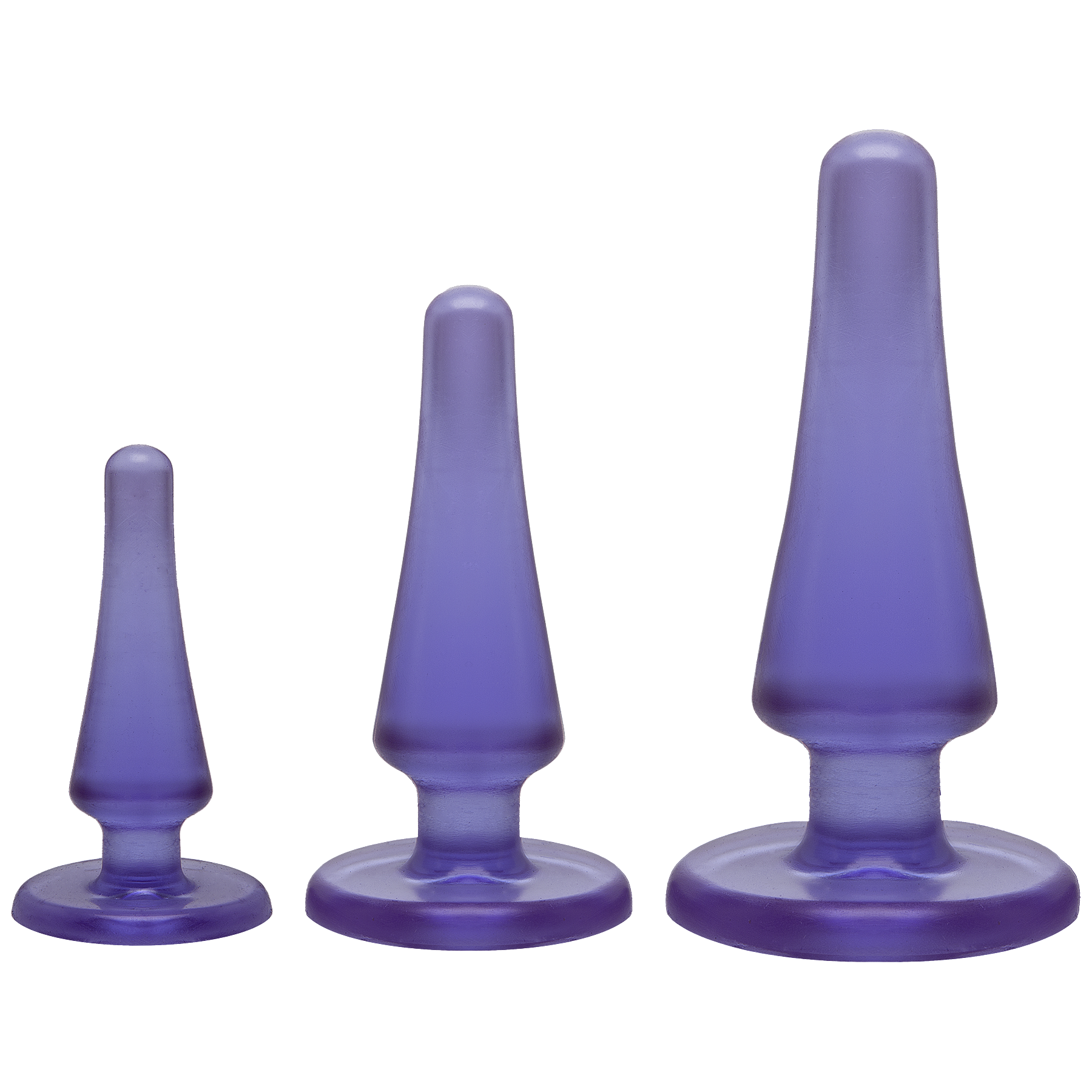 Набір анальних заторів Doc Johnson Crystal Jellies Anal - Purple, макс. діаметр 2см - 3см - 4см