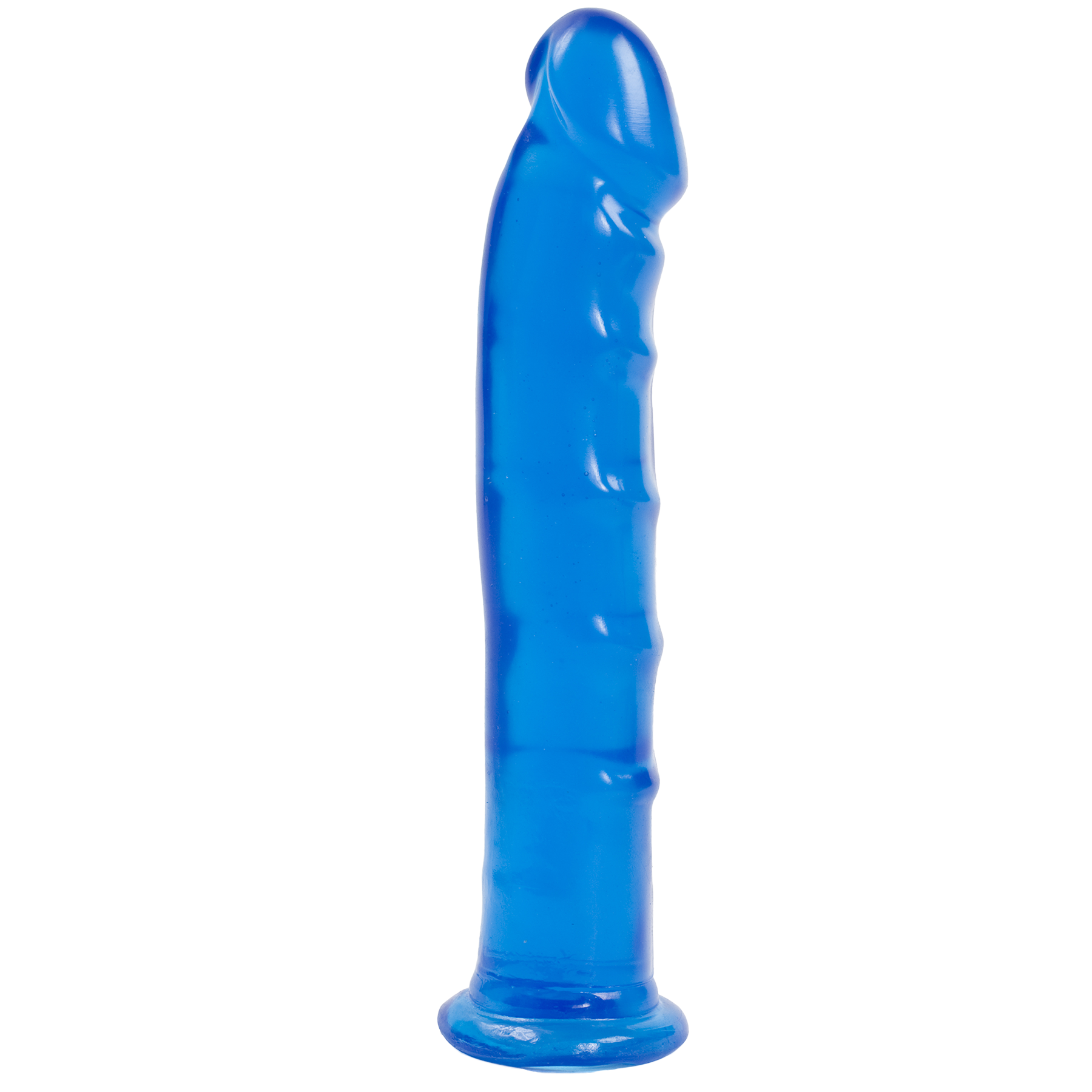 Фалоімітатор Doc Johnson Jelly Jewels Dong & Suction Cup Blue, діаметр 3,6см, антибактеріальний ПВХ