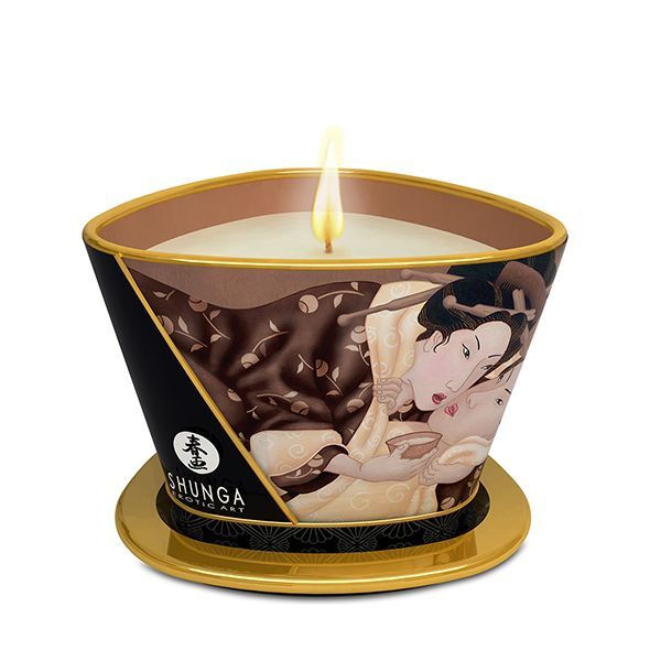 Масажна свічка Shunga Massage Candle - Intoxicating Chocolate (170 мл) з афродизіаками