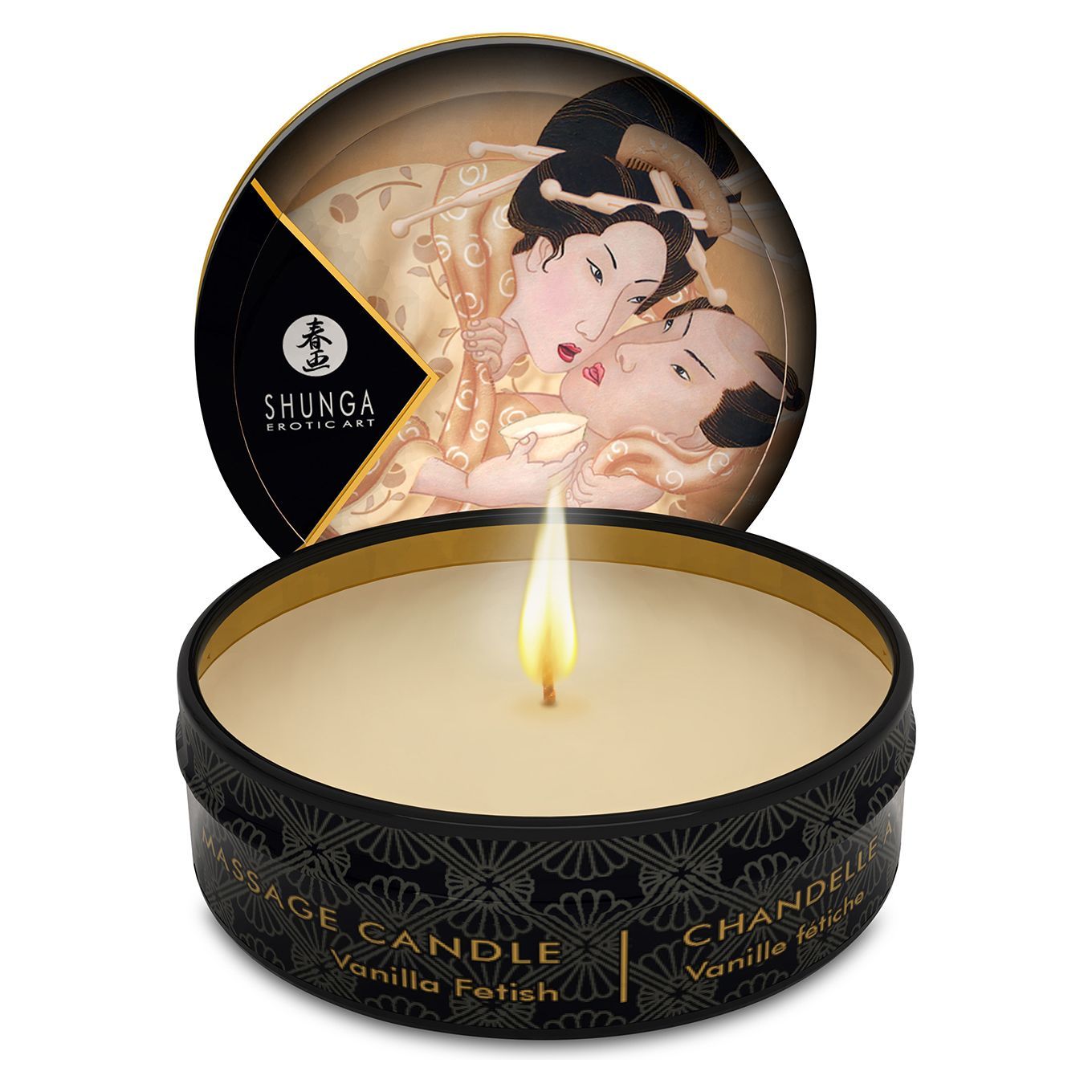 Масажна свічка Shunga Mini Massage Candle - Vanilla Fetish (30 мл) з афродизіаками