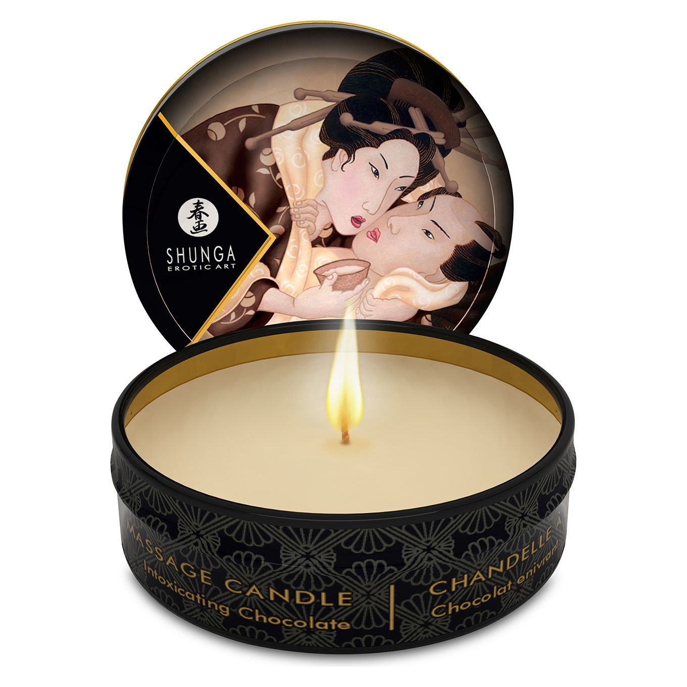 Масажна свічка Shunga Mini Massage Candle - Intoxicating Chocolate (30 мл) з афродизіаками