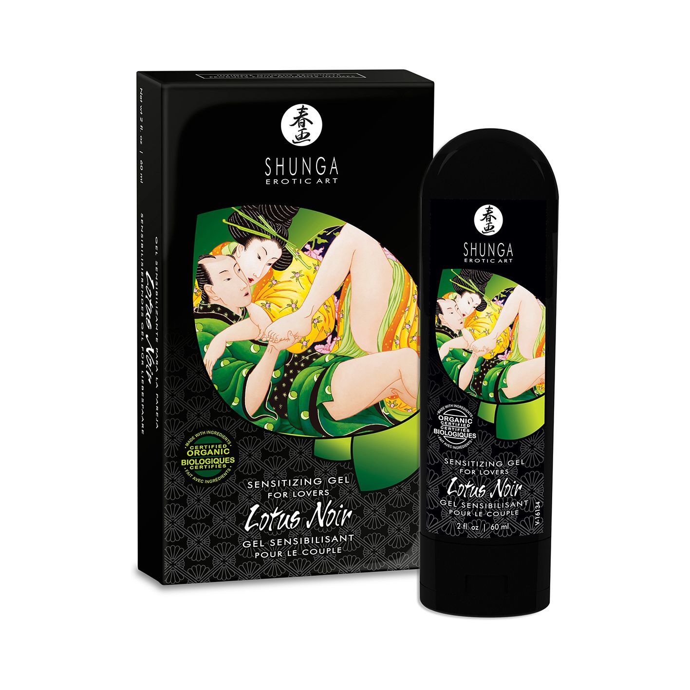 Збудливий гель для пар Shunga LOTUS NOIR (60 мл) з вітаміном Е та рослинним гліцерином