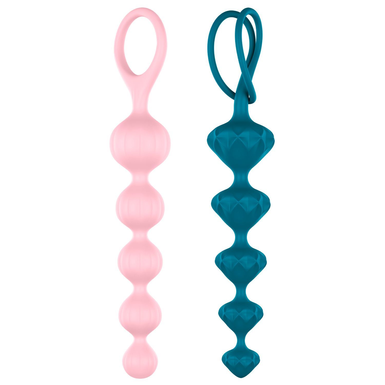 Набір анальних намиста Satisfyer Beads Colored, силікон, макс. діаметр 3,3см та 3,5см