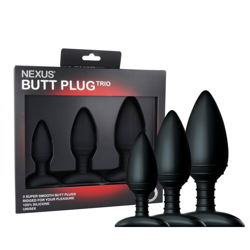 Набір анальних заторів Nexus Butt Plug Trio, макс. діаметр 3см - 4см - 5см