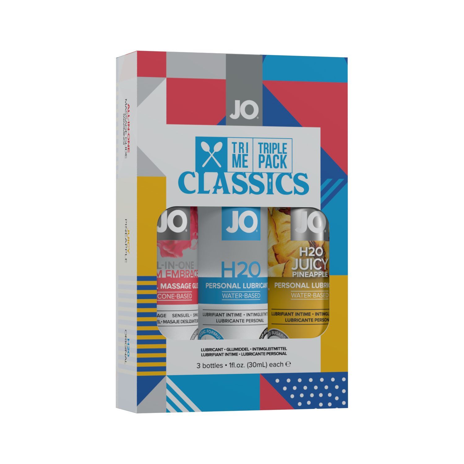 Набір System JO Tri-Me Triple Pack - Classics (3 х 30 мл) водне, силіконове та смакове мастило