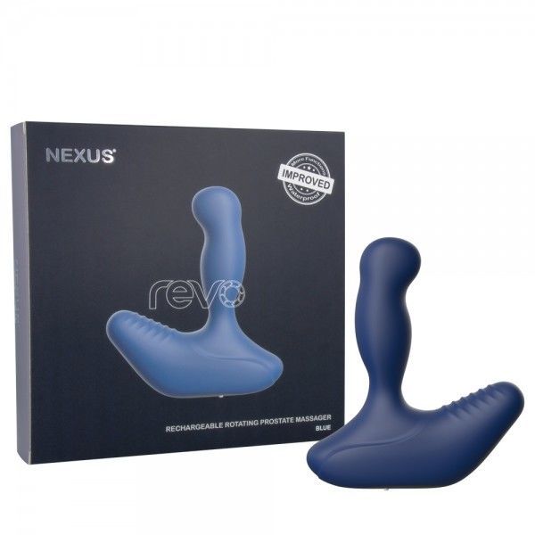 Масажер простати Nexus Revo New Blue з головкою, що обертається, макс діаметр 3,2см