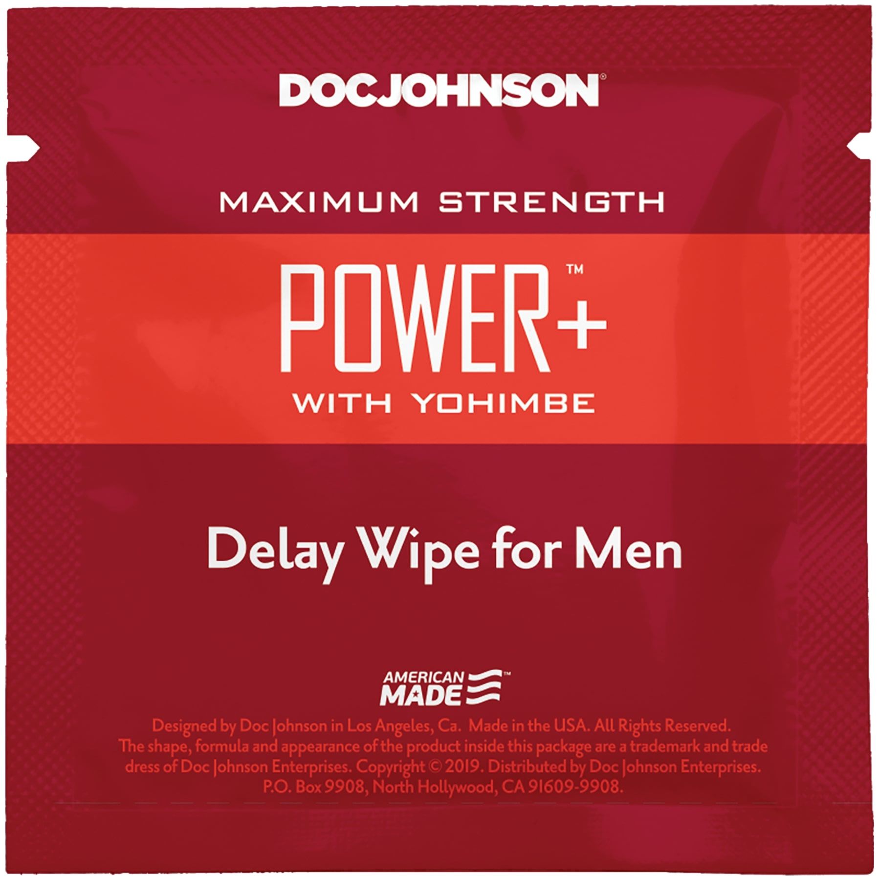 Серветка Doc Johnson Power+ Delay Wipe For Men з екстрактом йохімбе