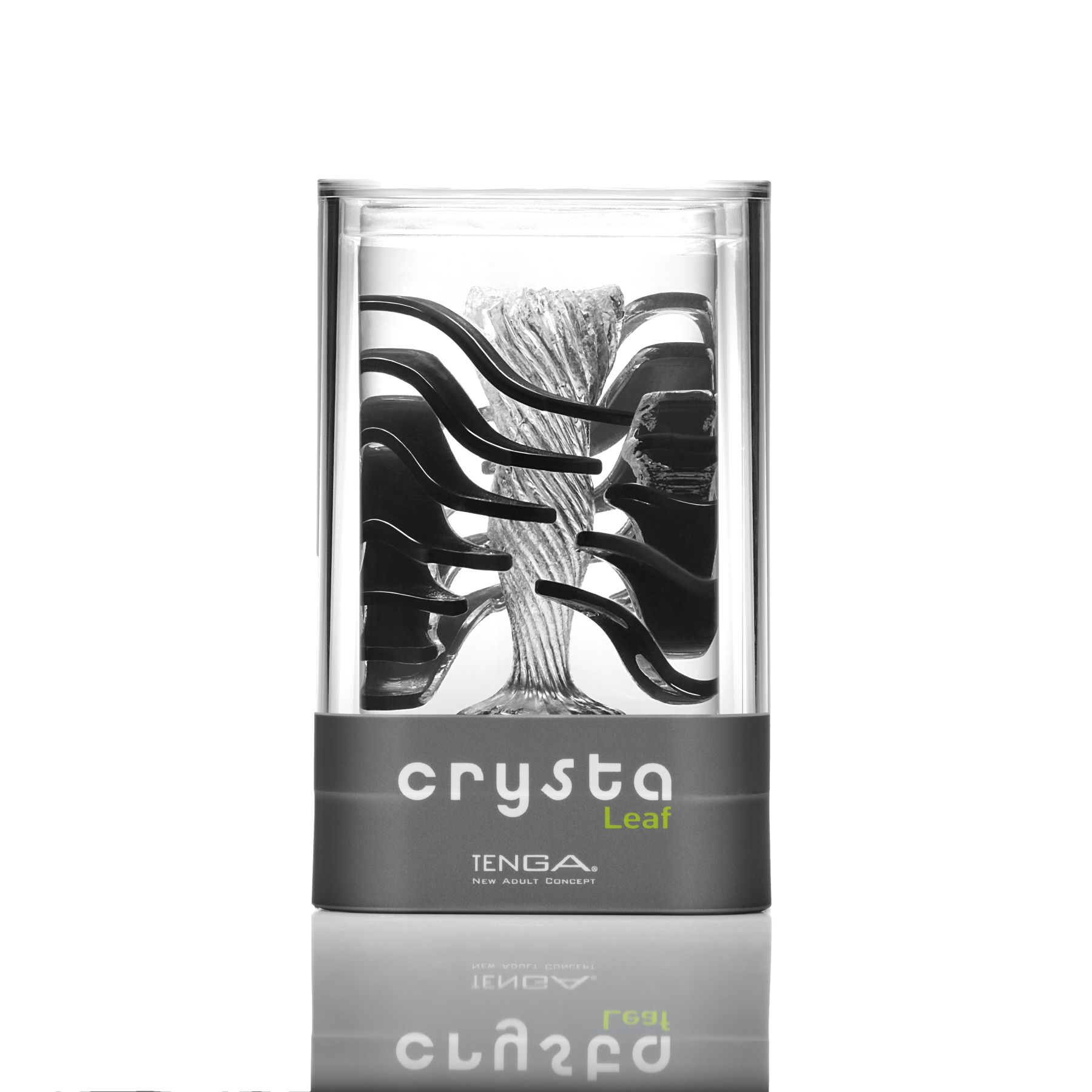 Мастурбатор TENGA Crysta Leaf, унікальний рельєф, стимулюючі пелюстки, прозорий матеріал