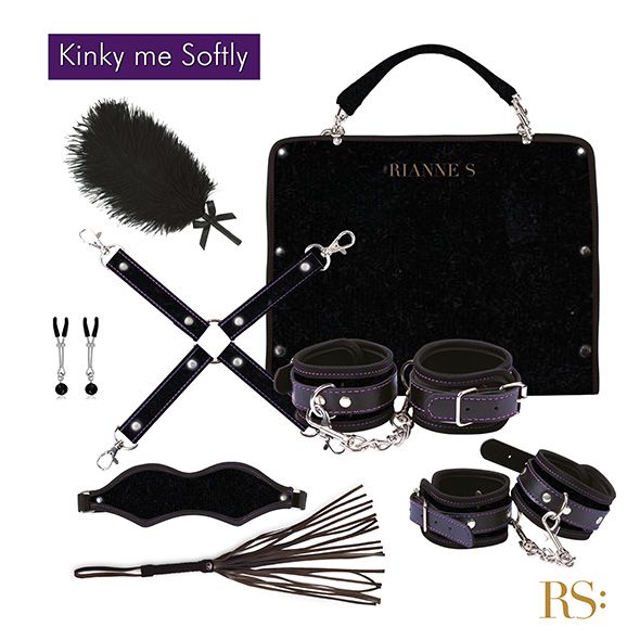 Подарунковий набір для BDSM RIANNE S - Kinky Me Softly Black: 8 предметів задоволення