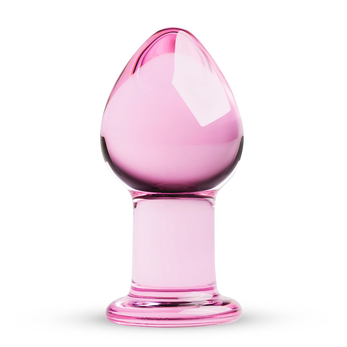 Рожевий анальний затор зі скла Gildo Pink Glass Buttplug No. 27