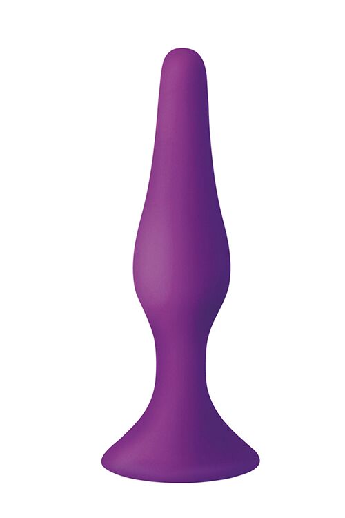 Анальна пробка на присосці MAI Attraction Toys №35 Purple, довжина 15,5 см, діаметр 3,8 см