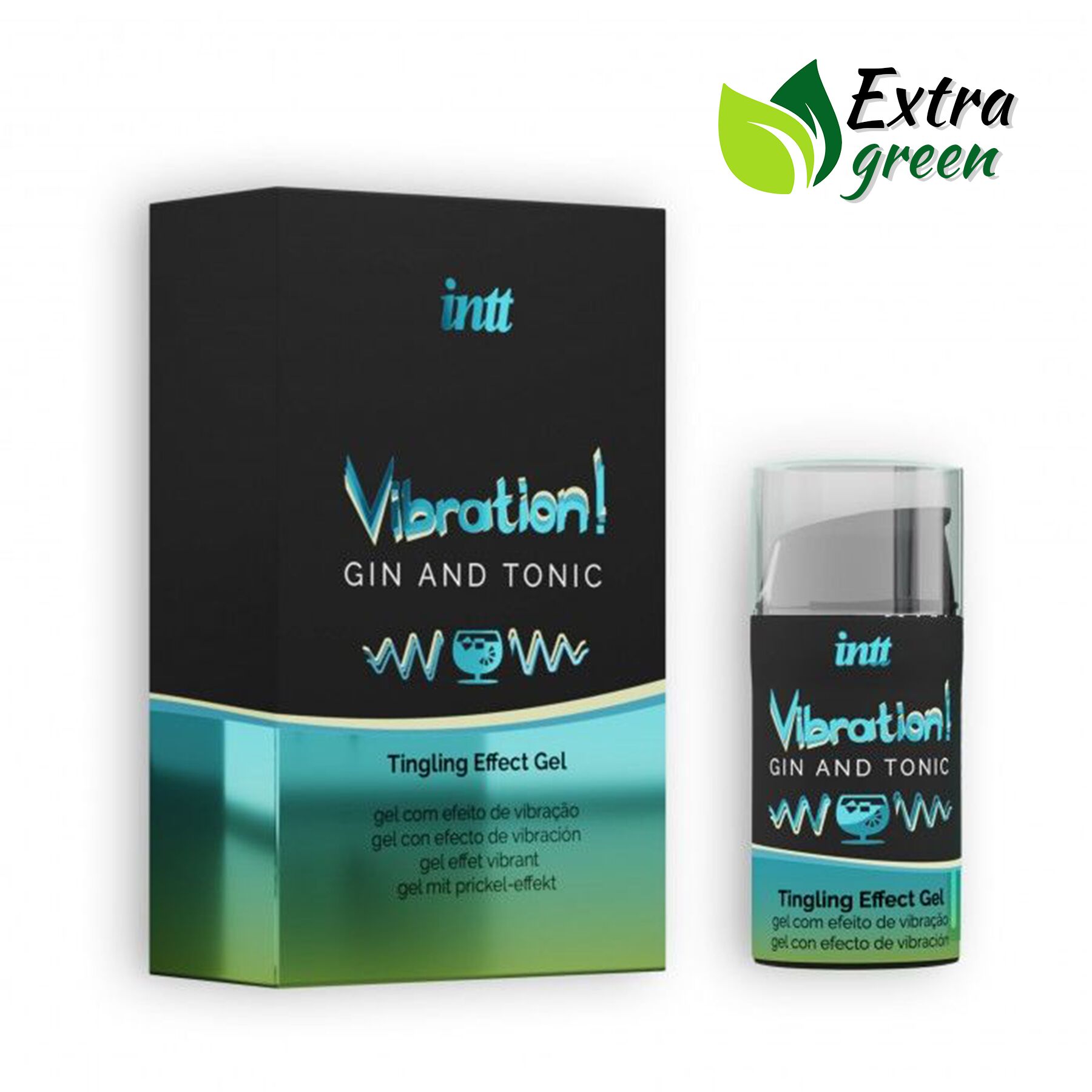 Рідкий вібратор Intt Vibration Gin Tonic (15 мл) EXTRA GREEN