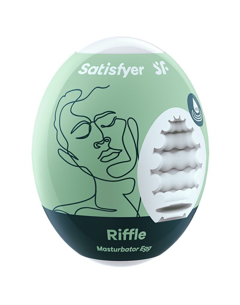 Самозмащувальний мастурбатор-яйце Satisfyer Egg Riffle, одноразовий, не вимагає мастила