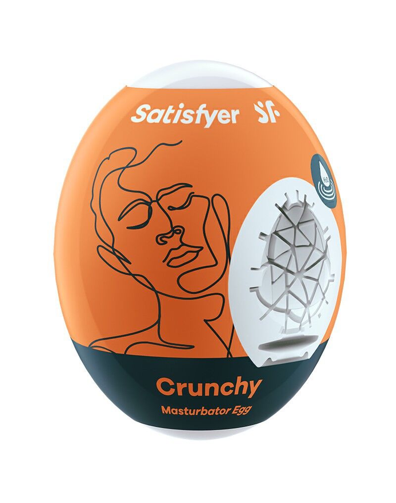 Самозмащувальний мастурбатор-яйце Satisfyer Egg Crunchy, одноразовий, не вимагає мастила